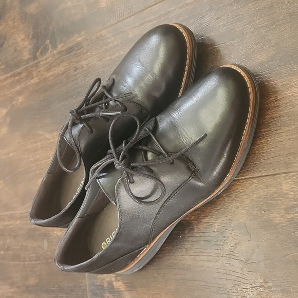 COLE HAAN original grand plain oxfords 5.5 black lace up classic brogue shoes - Picture 3 of 9